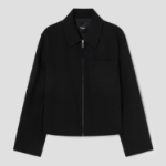 Theory Women Admiral Crepe Relax Zip Jacket - Black