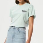 GANNI Thin Jersey Ganni World Relaxed T-shirt - Aqua Foam