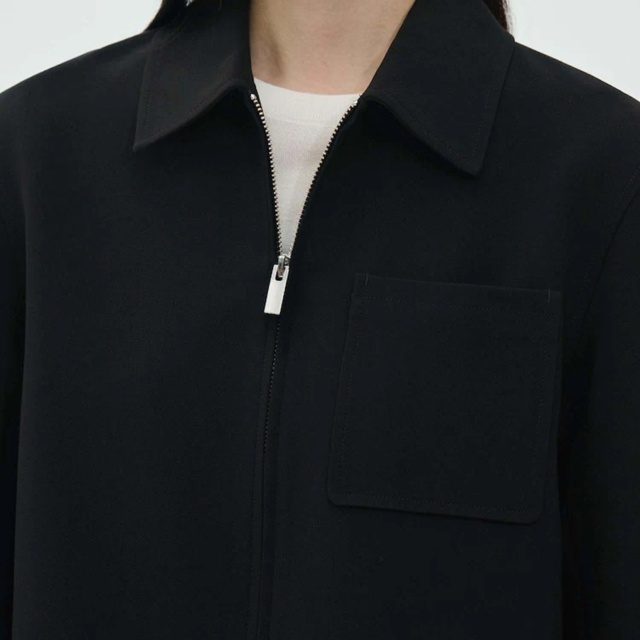 Theory Women Admiral Crepe Relax Zip Jacket - Black