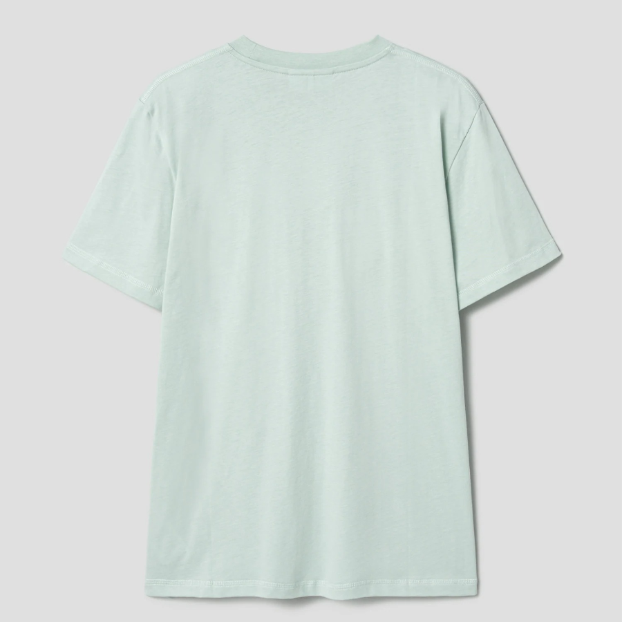 GANNI Thin Jersey Ganni World Relaxed T-shirt - Aqua Foam