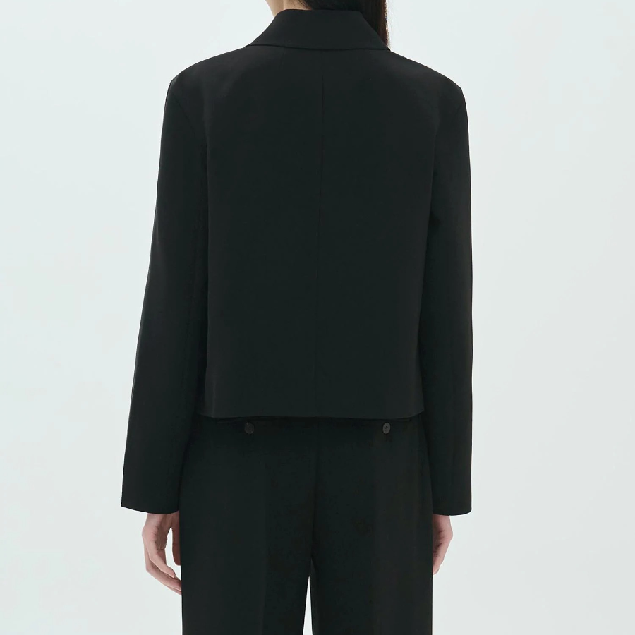 Theory Women Admiral Crepe Relax Zip Jacket - Black