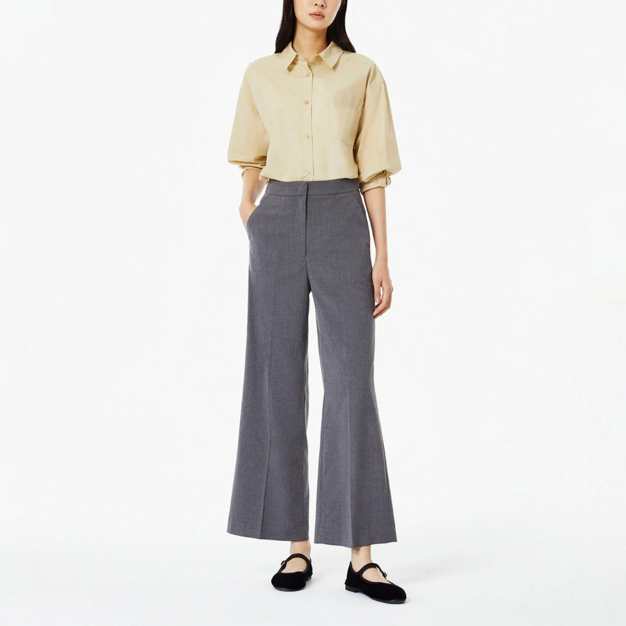 JAJU Wide Pants (Charcoal) — стильные и удобные брюки свободного кроя в универсальном тёмно-сером оттенке