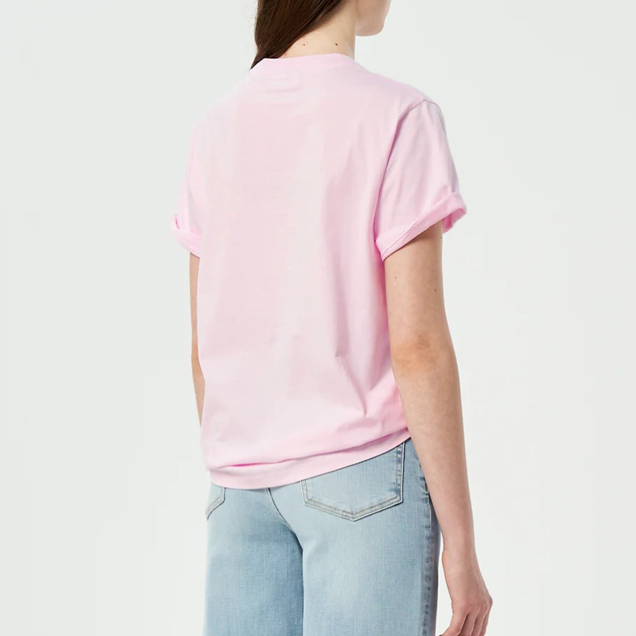 GANNI Basic Jersey Grapefruit Relaxed T-Shirt - Chalk Pink