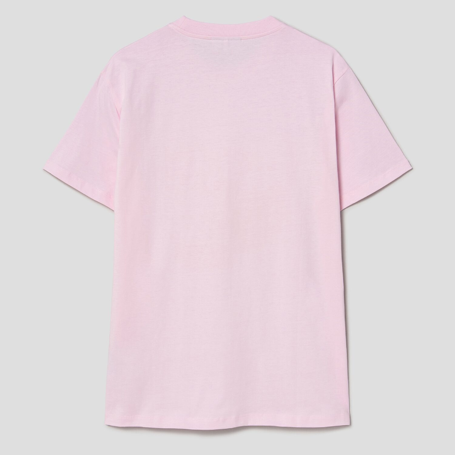 GANNI Basic Jersey Grapefruit Relaxed T-Shirt - Chalk Pink