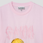 GANNI Basic Jersey Grapefruit Relaxed T-Shirt - Chalk Pink