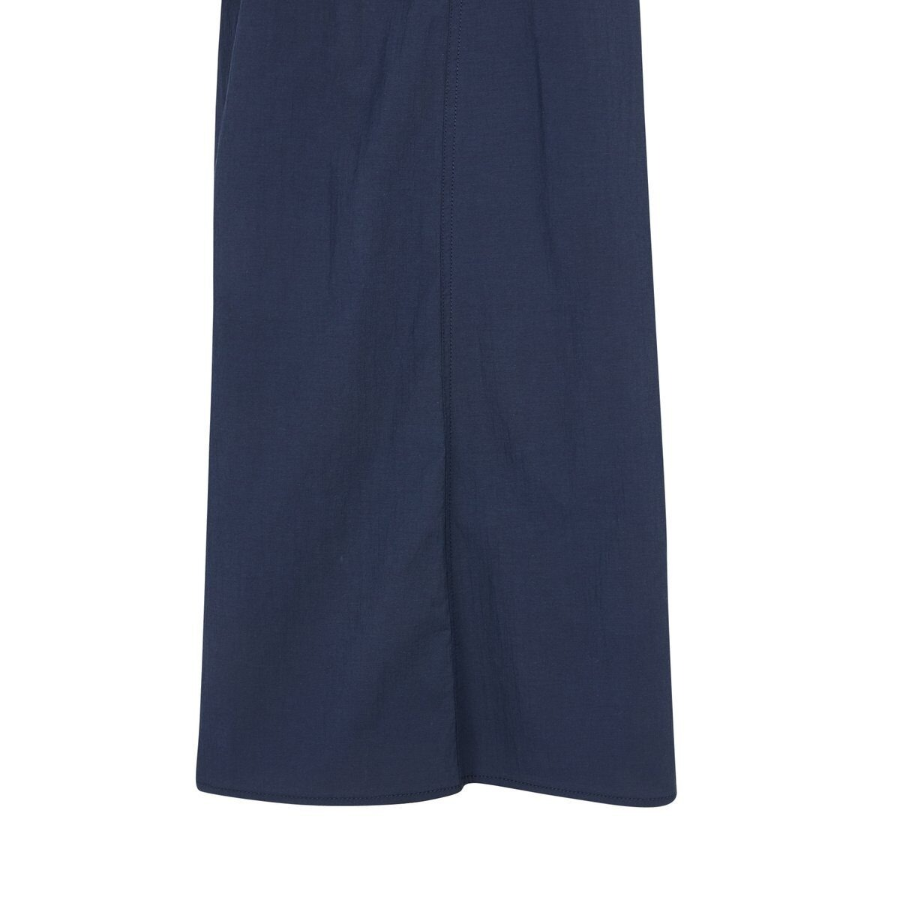 JAJU Crisp Wide Culotte Pants (Navy) — лёгкие и свободные кюлоты для повседневного комфорта и стильного образа