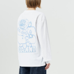 GANNI Future Heavy Jersey Rose Long Sleeve T-Shirt - White