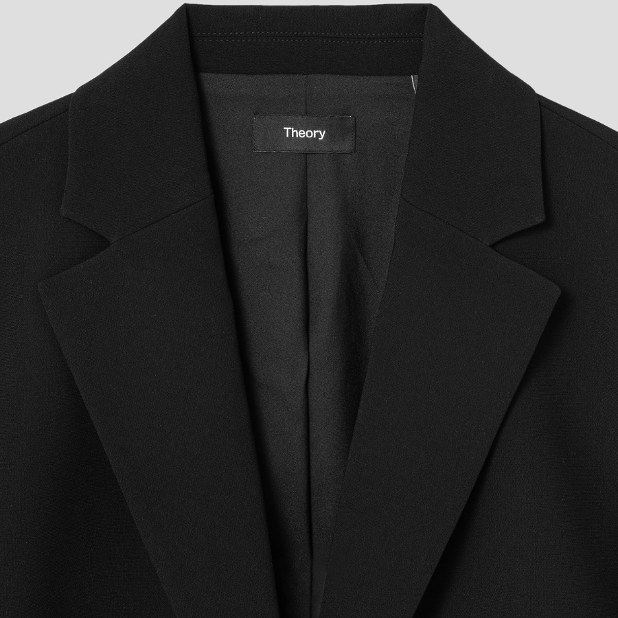 Theory Women Admiral Crepe Relax Oversized Blazer - Black