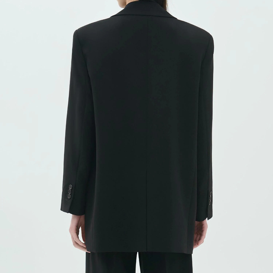 Theory Women Admiral Crepe Relax Oversized Blazer - Black