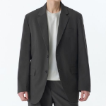 Relaxed Basic Blazer — Gunmetal