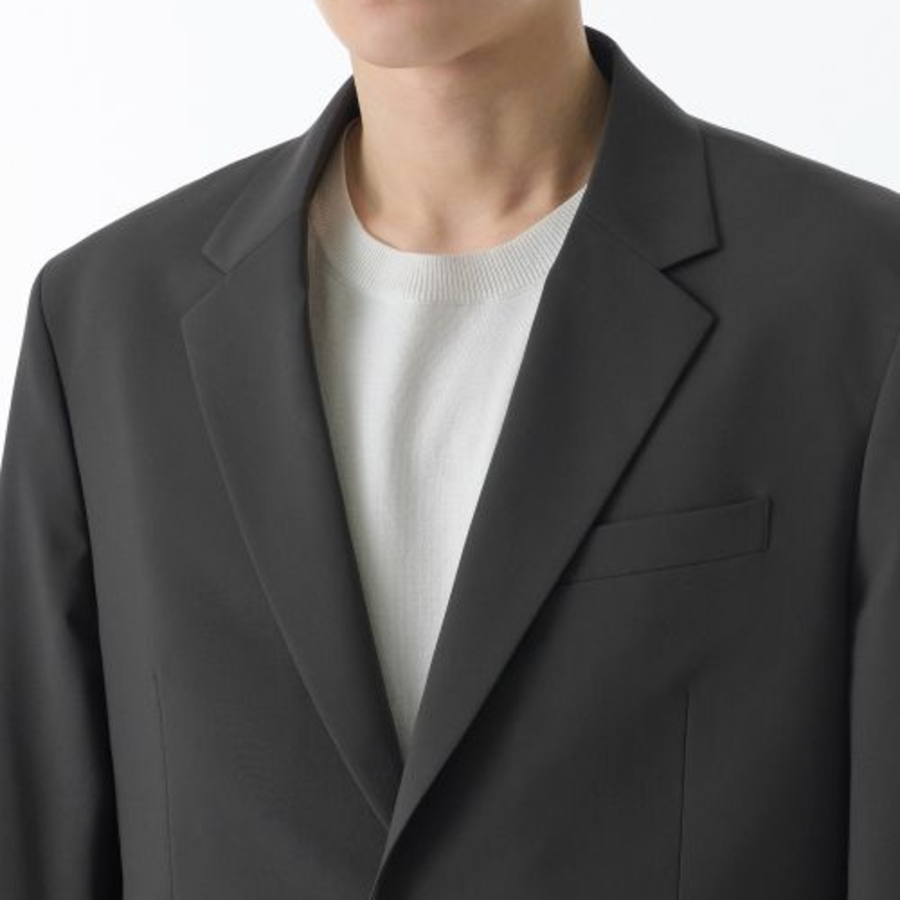 Relaxed Basic Blazer — Gunmetal