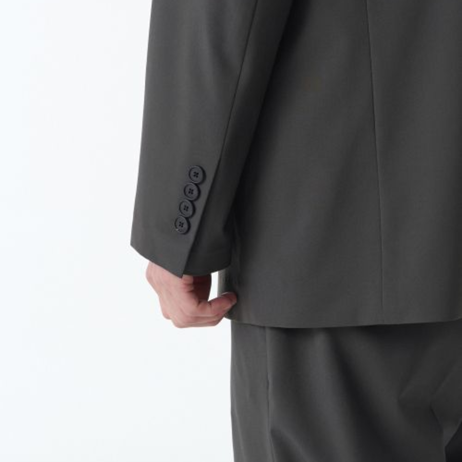 Relaxed Basic Blazer — Gunmetal