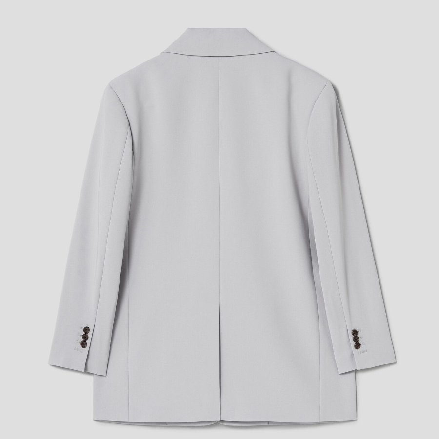 Theory Women Admiral Crepe Relax Oversized Blazer - Platinum