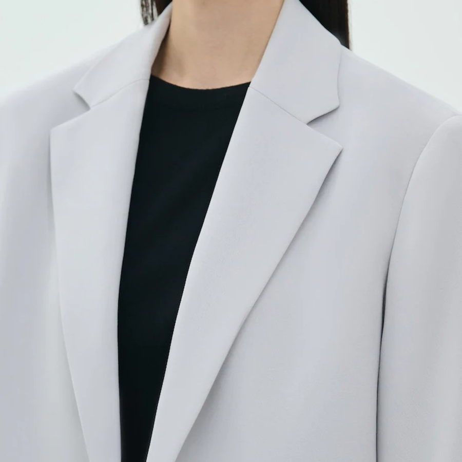 Theory Women Admiral Crepe Relax Oversized Blazer - Platinum