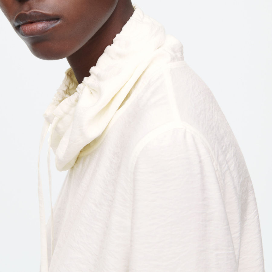 COS Drawstring Funnel Neck Blouse