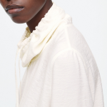 COS Drawstring Funnel Neck Blouse