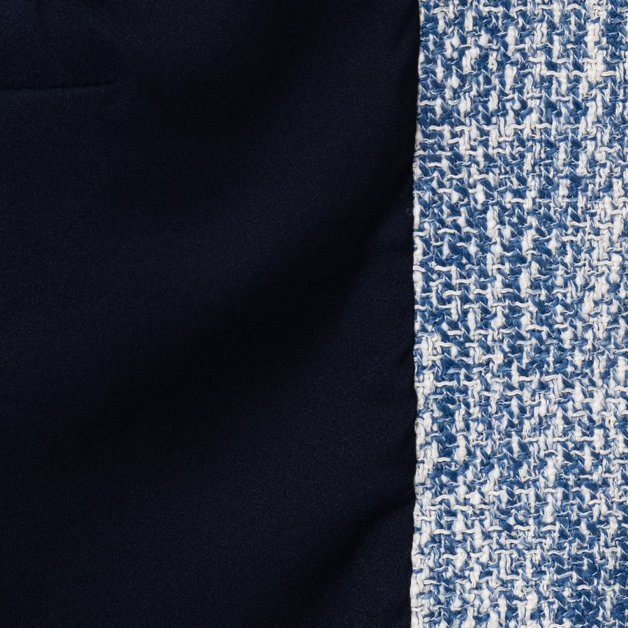 Theory Women Woven Tweed Crewneck Jacket - Blue Multi