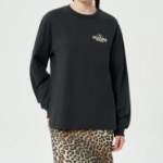 GANNI Future Heavy Jersey Palm Long Sleeve T-shirt - Phantom