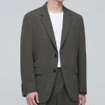 Lightweight Relaxed Basic Blazer — Dusty Khaki