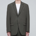 Lightweight Relaxed Basic Blazer — Dusty Khaki