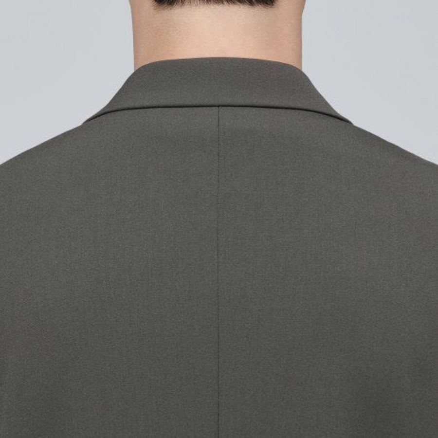 Lightweight Relaxed Basic Blazer — Dusty Khaki