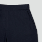 JAJU Linen Blended Culotte Pants (Navy) — лёгкие кюлоты из льняной смеси в универсальном тёмно-синем цвете