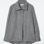 COS Relaxed Funnel Neck Wool Flannel Shirt