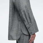 COS Relaxed Funnel Neck Wool Flannel Shirt