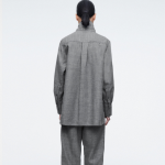 COS Relaxed Funnel Neck Wool Flannel Shirt