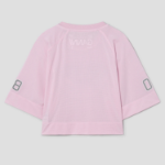 GANNI Active Mesh Cropped T-Shirt - Lilac Snow