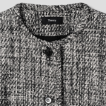 Theory Women Woven Tweed Crewneck Jacket - Black Multi