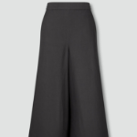 JAJU Linen Blended Culotte Pants (Charcoal) — лёгкие кюлоты в универсальном тёмно-сером оттенке для комфортной летней носки