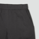 JAJU Linen Blended Culotte Pants (Charcoal) — лёгкие кюлоты в универсальном тёмно-сером оттенке для комфортной летней носки