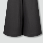 JAJU Linen Blended Culotte Pants (Charcoal) — лёгкие кюлоты в универсальном тёмно-сером оттенке для комфортной летней носки