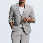 Relaxed Basic Blazer — Light Beige