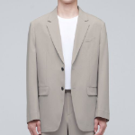 Relaxed Basic Blazer — Light Beige