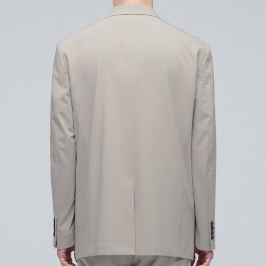 Relaxed Basic Blazer — Light Beige