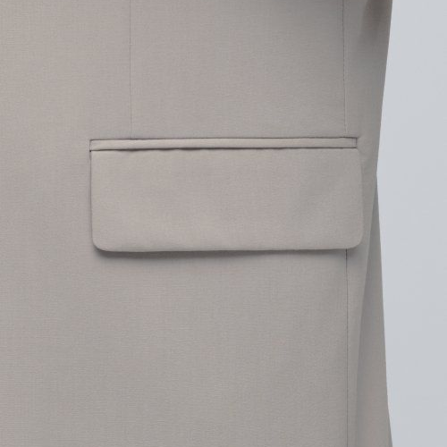 Relaxed Basic Blazer — Light Beige