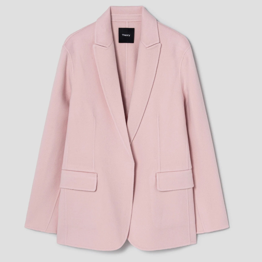 Theory Women Double Wool-Cashmere Relaxed Jacket - New Blush