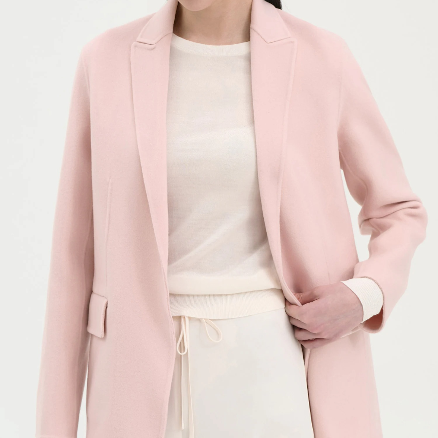 Theory Women Double Wool-Cashmere Relaxed Jacket - New Blush