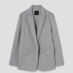 Theory Women Double Wool-Cashmere Relaxed Jacket - Light Grey Melange