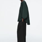 COS Balloon Sleeve Blouse Dark Green
