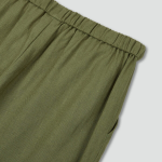 JAJU Linen Blended Wide Banding Pants (Khaki) — лёгкие и просторные брюки из льняной смеси с комфортной посадкой на каждый день