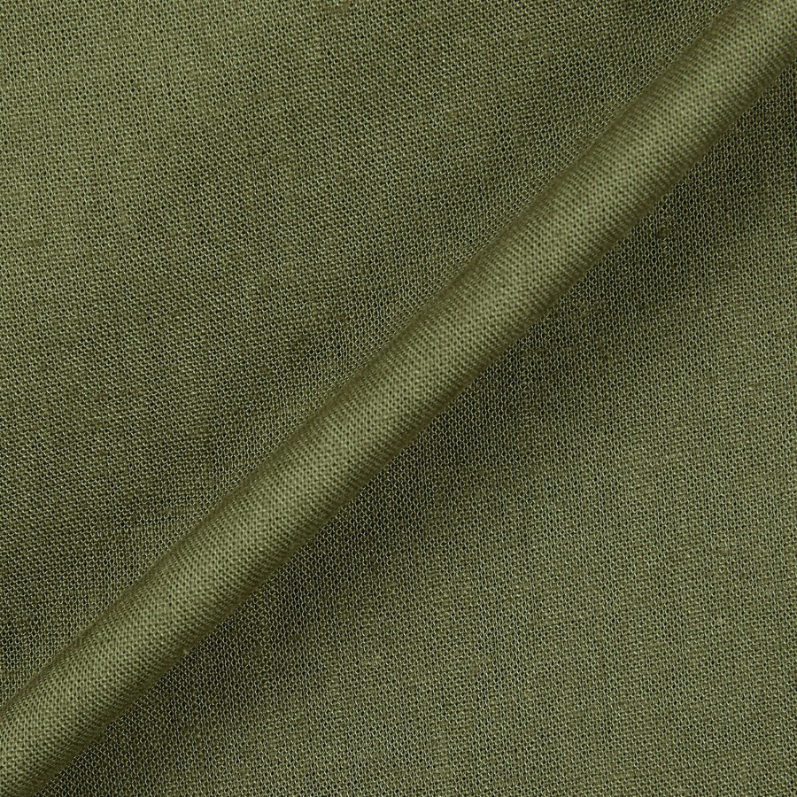 JAJU Linen Blended Wide Banding Pants (Khaki) — лёгкие и просторные брюки из льняной смеси с комфортной посадкой на каждый день