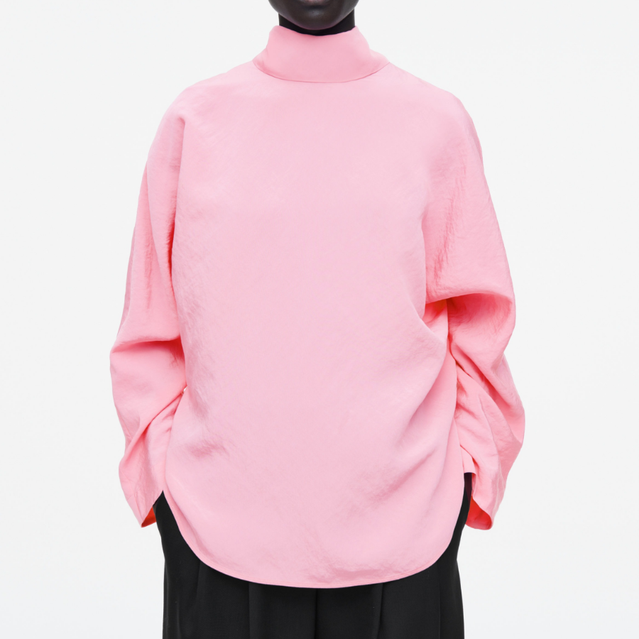 COS Neck Tie Circle Cut Blouse