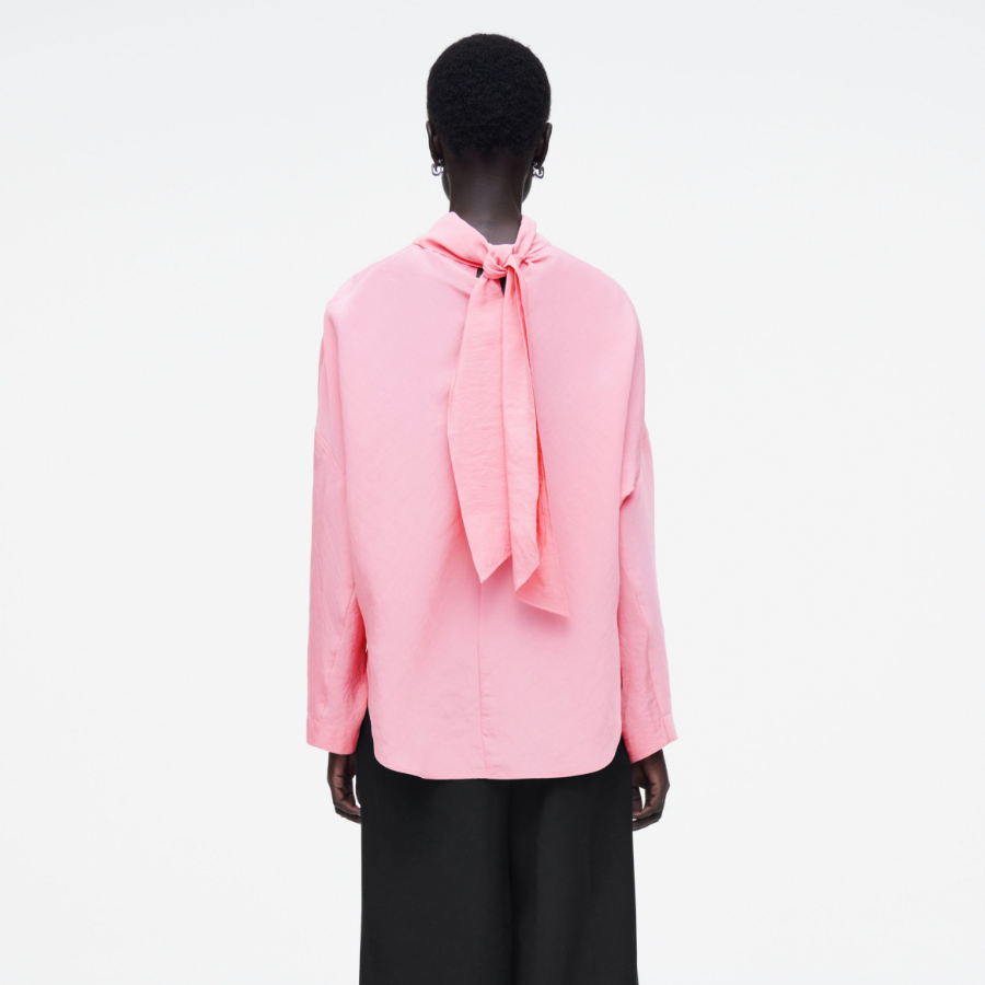 COS Neck Tie Circle Cut Blouse