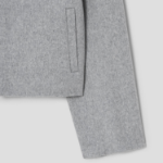 Theory Women Double Wool-Cashmere Blouson Jacket - Light Grey Melange