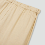 JAJU Linen Blended Wide Banding Pants (Beige) — лёгкие брюки из дышащей льняной ткани в универсальном бежевом оттенке