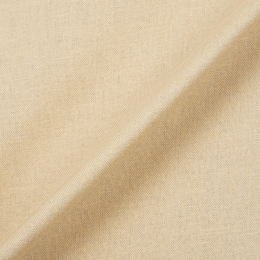 JAJU Linen Blended Wide Banding Pants (Beige) — лёгкие брюки из дышащей льняной ткани в универсальном бежевом оттенке