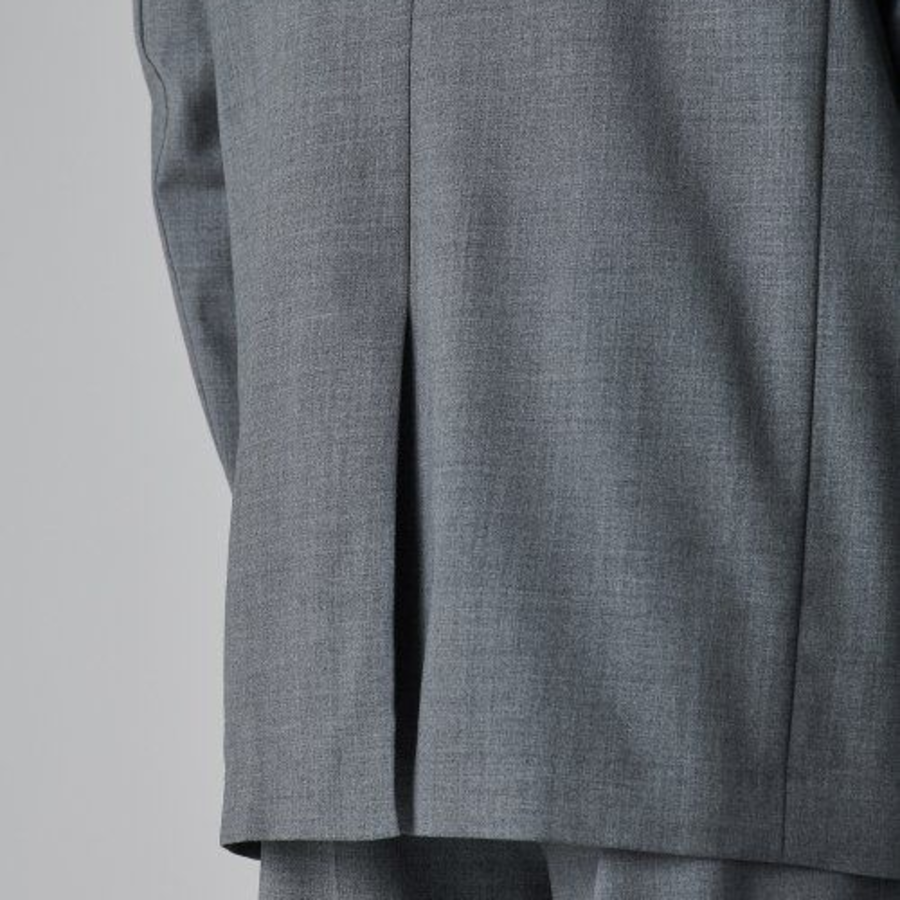 Summer Wool Relaxed Basic Blazer — Medium Grey